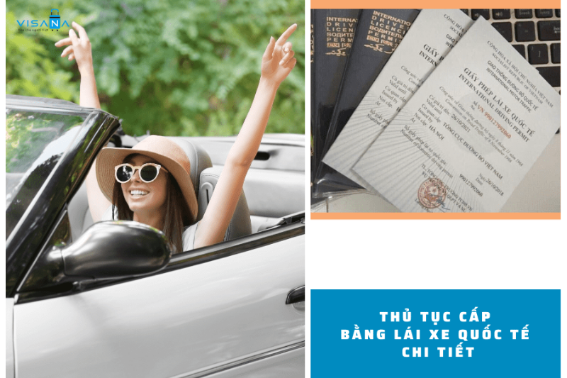 Giao diện màn hình máy tính hiển thị website dịch vụ công trực tuyến của Việt Nam, cụ thể là trang đăng ký cấp giấy phép lái xe quốc tế. Con trỏ chuột đang ở nút “Nộp hồ sơ”. Giao diện sạch sẽ, hiện đại.